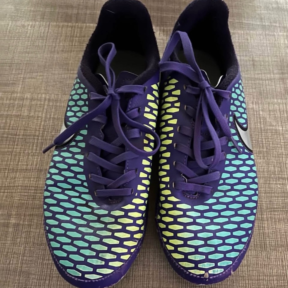 Used Nike Magista Soccer Cleats - Purple/ Green Yellow